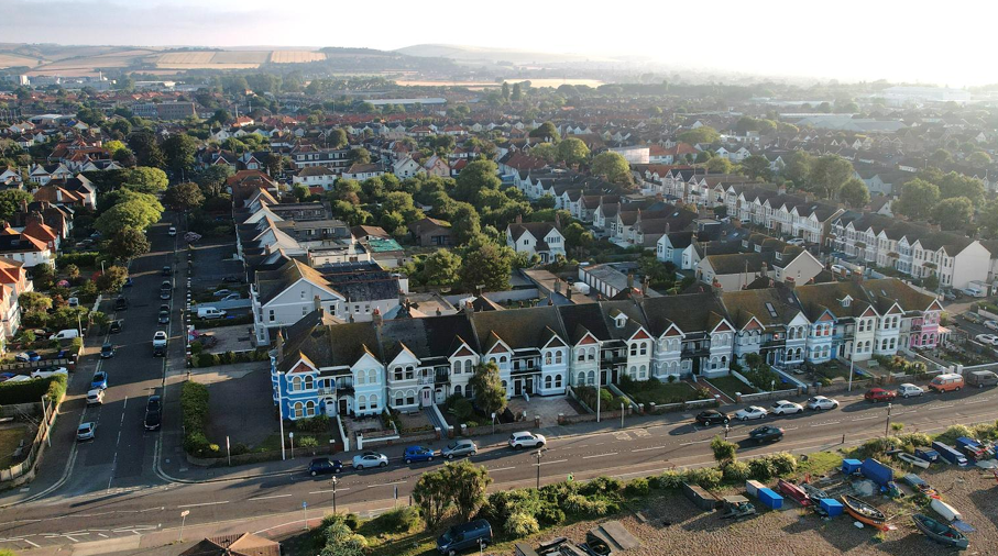 Aerial view of a Castle Horizon property